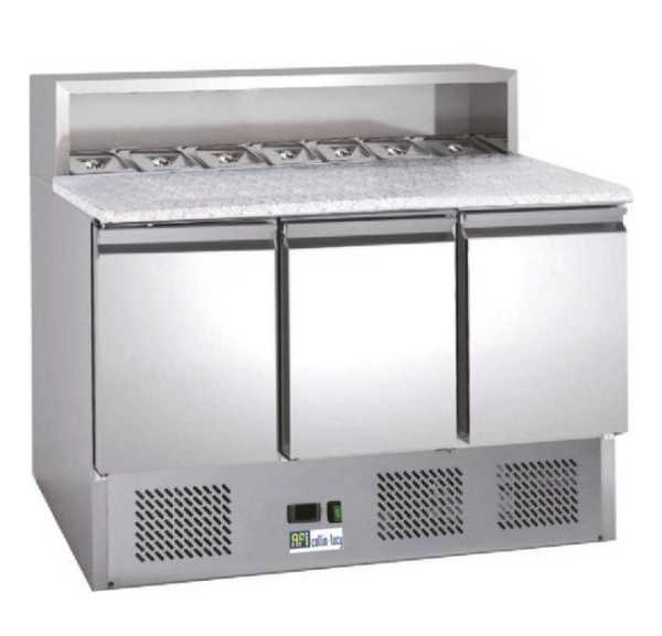 AFI COLLIN LUCY - Meuble pizza réfrigéré +2/+8°C 3 portes pleines GN1/1 sans vitrine 402 litres