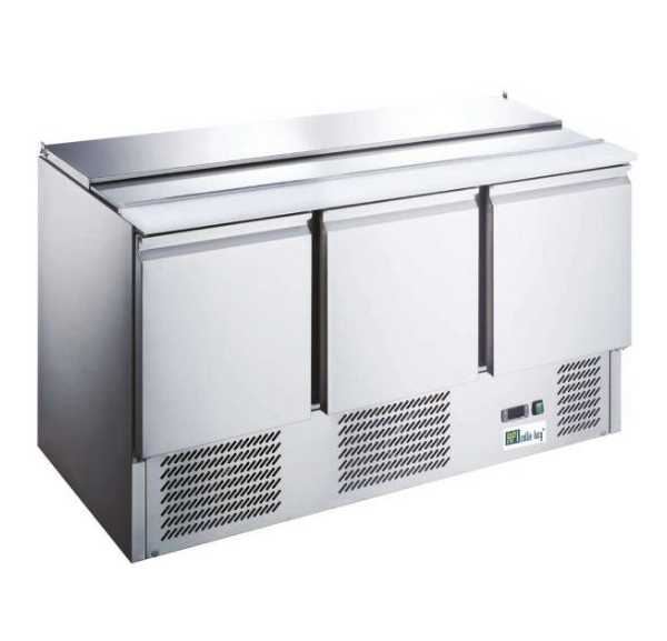 AFI COLLIN LUCY - Saladette réfrigérée statique +2/+8°C 3 portes pleines ouvert 368 litres