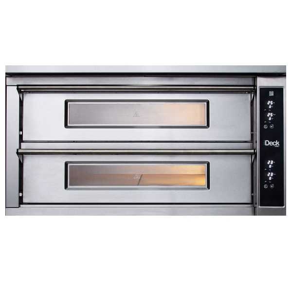 MORETTI FORNI - Four à pizza électronique 2 chambres 12 pizzas Ø30 triphasé plus large que profond - IDECK - ID-D105.65