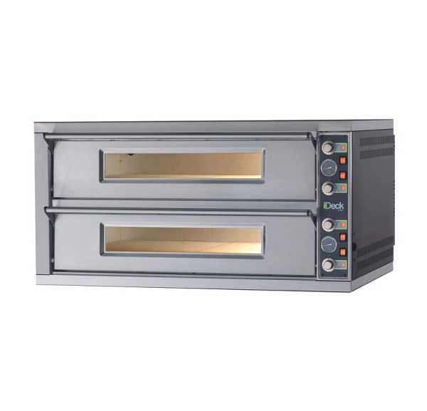 MORETTI FORNI - Four à pizza électromécanique 2 chambres 8 pizzas Ø35 triphasé - IDECK - IDPD72.72