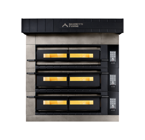 MORETTI FORNI - Four à pizza tactile 3 chambres 18 pizzas Ø30 triphasé - SERIE X - X100E3