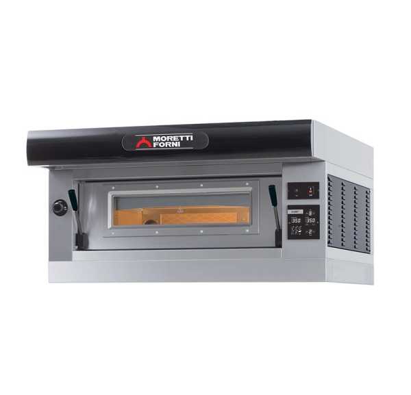 MORETTI FORNI - Four à pizza électronique 1 chambre 6 pizzas Ø30 triphasé plus profond que large - SERIE P AMALFI - AMALFI1A/P