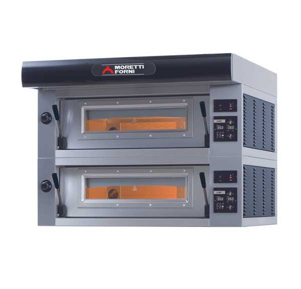 MORETTI FORNI - Four à pizza électromécanique 2 chambres 8 pizzas Ø30 triphasé - SERIE P - P60E2-A