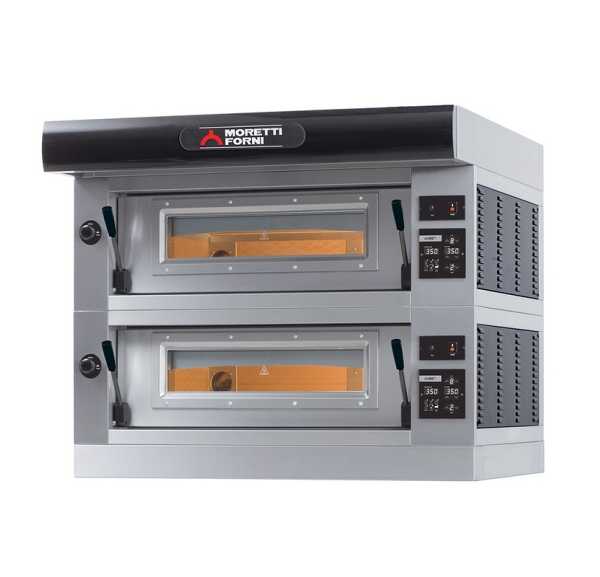MORETTI FORNI - Four à pizza électromécanique 2 chambres 18 pizzas Ø30 triphasé - SERIE P - P80E2-C