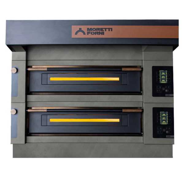 MORETTI FORNI - Four à pizza électronique 2 chambres 24 pizzas Ø30 triphasé - SERIE S ICON - S105E2 ICON