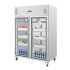 POLAR - Armoire positive ventilée +2/+8°C 2 portes vitrées GN2/1 acier 1200 litres - SERIE G