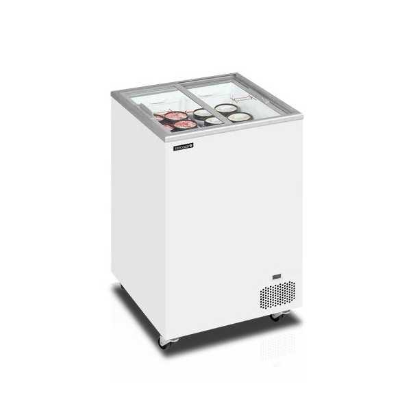 TEFCOLD - Congélateur de crème glacée couvercles vitrés plats coulissants avec verrou 108L - IC100SC