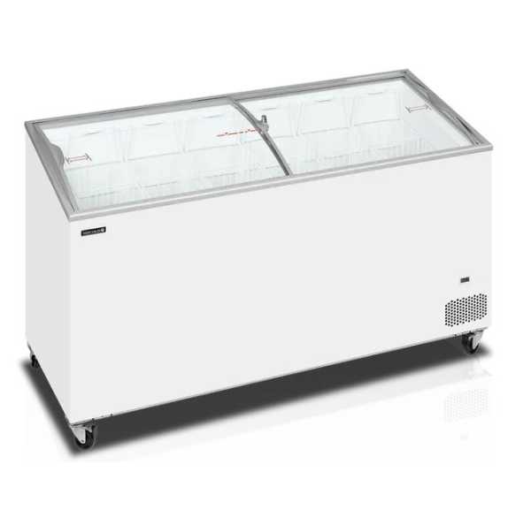 TEFCOLD - Congélateur de crème glacée couvercles incurvés coulissants avec verrou 540 L - IC550SCEB