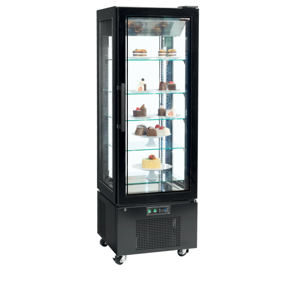 TEFCOLD - Vitrine négative -22/-18°C ventilée 4 faces vitrées noire 248 litres - UPD400-F