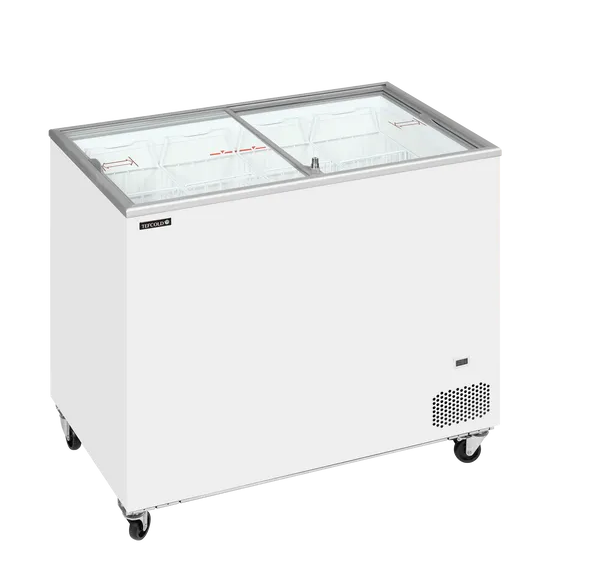 TEFCOLD - Congélateur coffre blanc couvercles vitrés 296 L - IC301SC