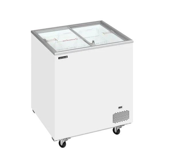 TEFCOLD - Conservateur coffre blanc couvercles plats coulissants avec verrou 191 L - IC200SC