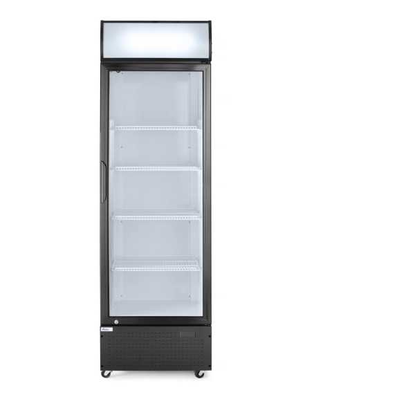 HENDI - Vitrine positive statique +2/+10°C 1 porte 492x353 noire 254 litres