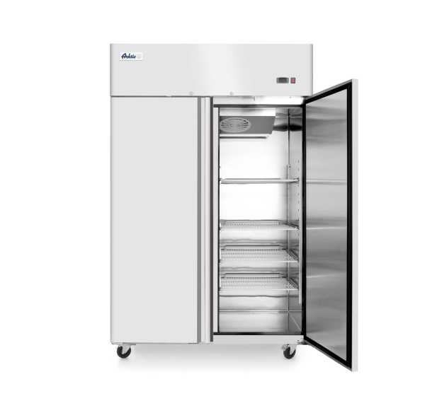 HENDI - Armoire positive ventilée 0/+8°C 2 portes pleines GN2/1 inox 1300 litres - PROFI LINE