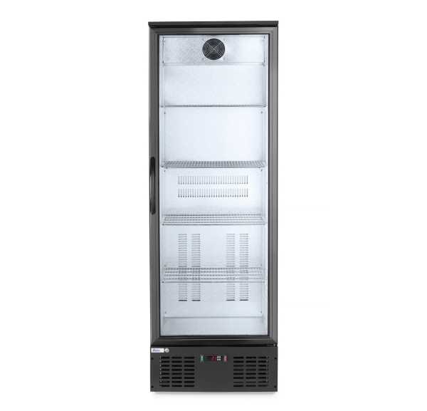 HENDI - Vitrine positive statique +2/+10°C 1 porte 492x353 noire 319 litres