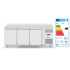 HENDI - Desserte positive ventilée -2/+8°C 3 portes pleines 330x545 inox 420 litres - PROFI LINE