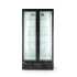 HENDI - Arrière bar statique +2/+10°C 2 portes vitrées 392x353 noir 506 litres