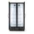 HENDI - Arrière bar statique +2/+10°C 2 portes vitrées 392x353 noir 506 litres