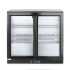 HENDI - Arrière bar ventilé +2/+10°C 2 portes vitrées coulissante noir