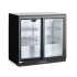 HENDI - Arrière bar ventilé +2/+10°C 2 portes vitrées coulissante noir