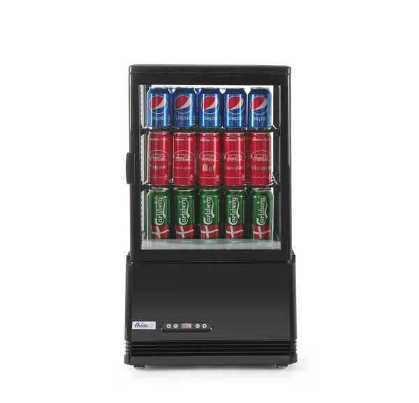 HENDI - Vitrine réfrigérée portes 58L noire