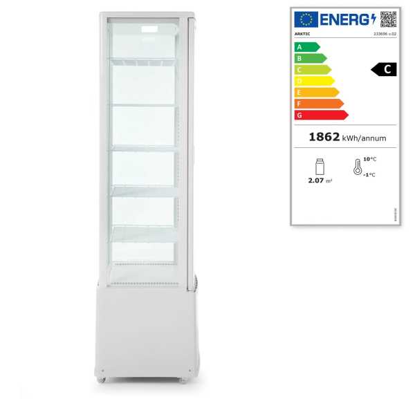 HENDI - Vitrine réfrigérée de comptoir blanche 270 litres