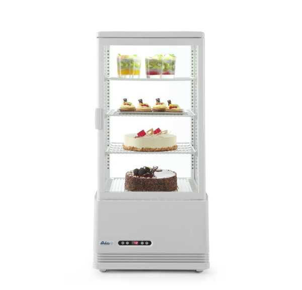 HENDI - Vitrine réfrigérée de comptoir blanche 78 litres