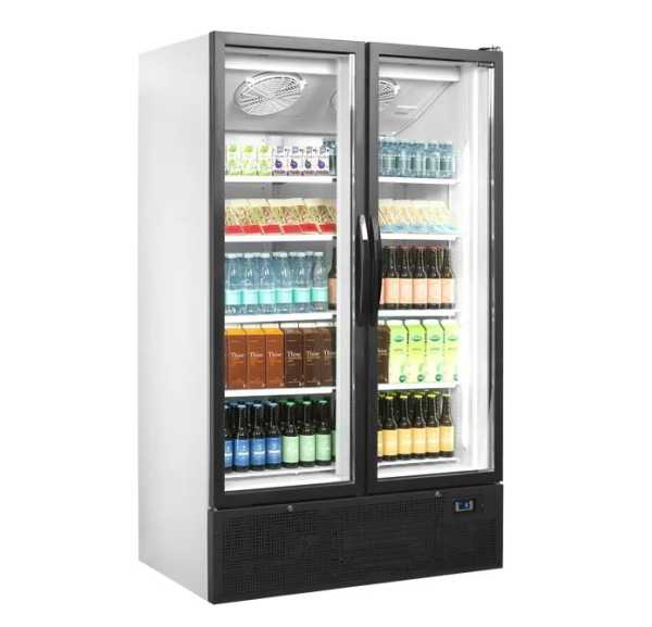 TEFCOLD - Réfrigérateur porte vitrée à cadre aluminium à charnières 936 L - FS1202H