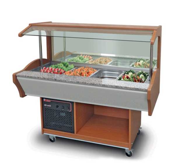 FURNOTEL - Buffet réfrigéré mural 4 bacs GN1/1