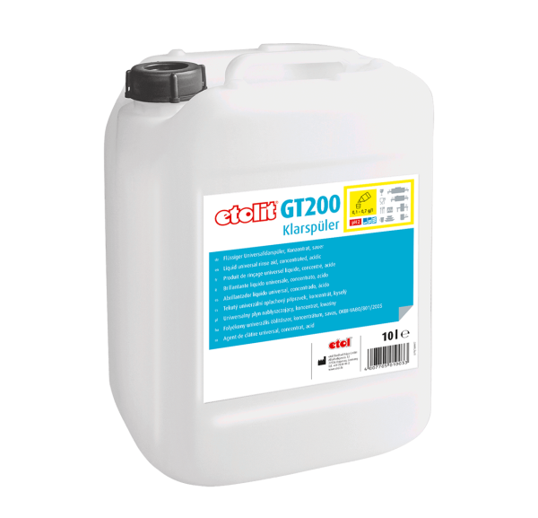 ETOL - Produit de rinçage universel liquide concentré acide 10 litres - ETOLIT GT 200