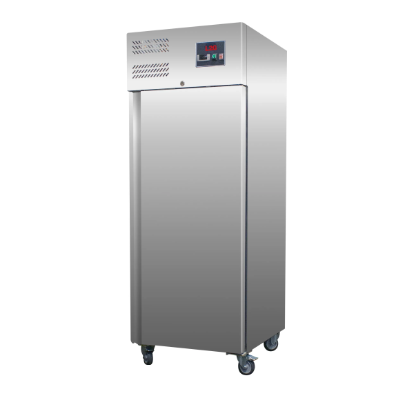 Armoire positive ventilée -2/+8°C 1 porte pleine GN2/1 inox 650 litres