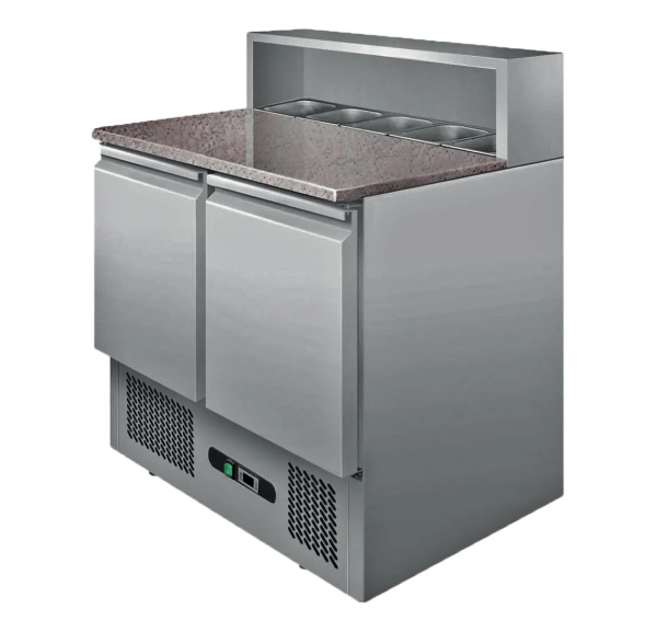 Saladette dessus granit +2/+8°C 2 portes GN1/1