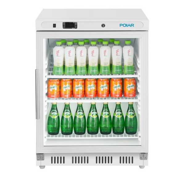 Vitrine réfrigérée positive dessous de comptoir Polar Série C 150L blanc