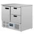 POLAR - Table réfrigérée 1 porte 2 tiroirs 240L