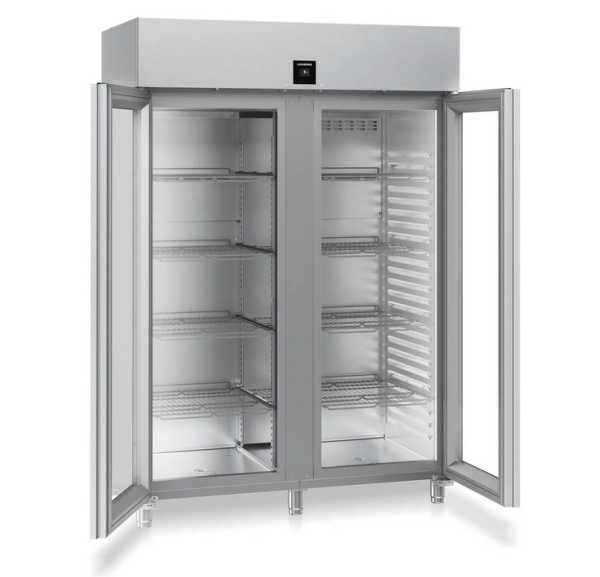 LIEBHERR - Armoire positive ventilée +1/+15°C 2 portes vitrées GN 2/1 inox 1096 litres - PERFECTION - FRPSVH1412