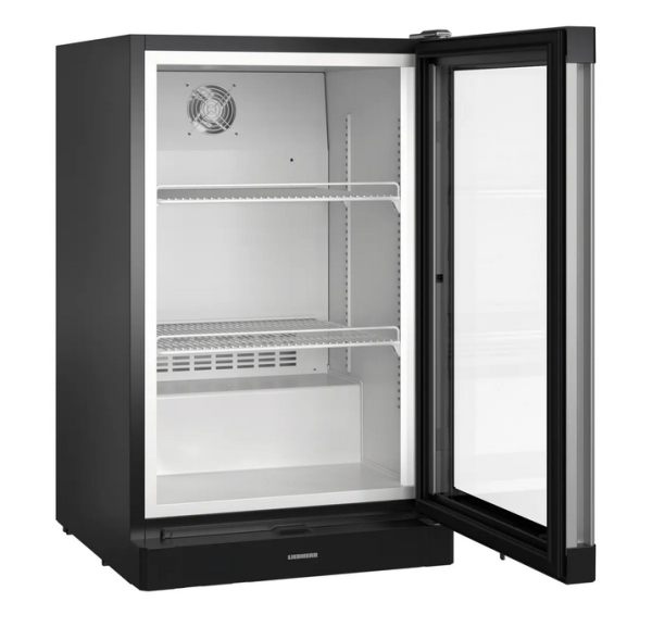 LIEBHERR - Armoire positive ventilée +2/+12°C 1 porte vitrée noire 75 litres - BCV1103744