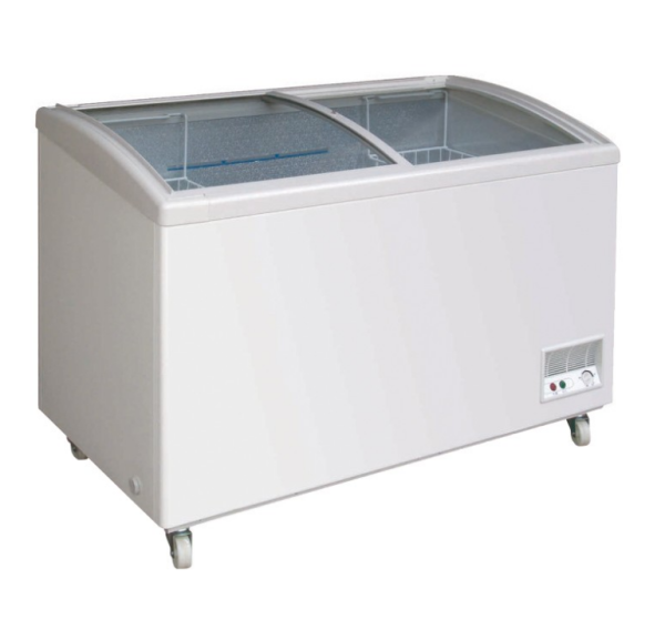 FURNOTEL - Congélateur coffre bahut 328 litres couvercle vitré coulissant