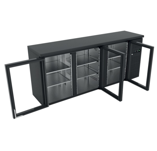 FURNOTEL - Arrière de bar skinplate groupe logé 3 portes vitrées 536 litres