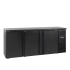 TEFCOLD - Arrière bar ventilé +2/+10°C 3 portes pleines battantes noir - CBC310