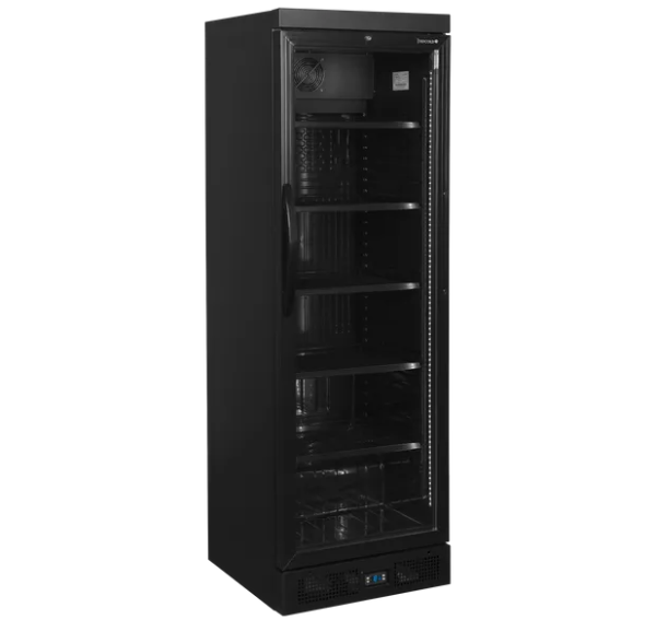 TEFCOLD - Vitrine positive ventilée +2/+10°C 1 porte 490x360 noire 345 litres - CEV435 BLACK