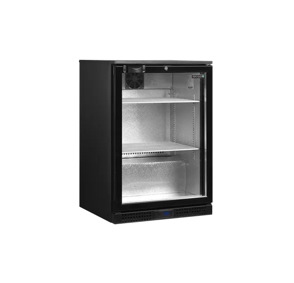TEFCOLD - Arrière bar ventilé +2/+10°C 1 porte vitrée noir - DB126H
