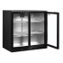 TEFCOLD - Arrière bar ventilé +2/+10°C 2 portes vitrées battantes noir - DB201H
