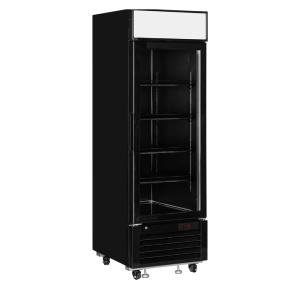 TEFCOLD - Armoire négative ventilée -14/-25°C 1 porte vitrée noire 405 litres - LGF2500B