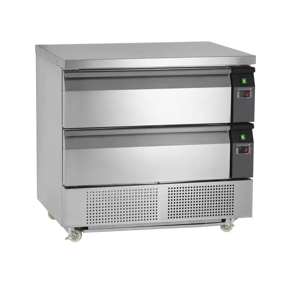 TEFCOLD - Soubassement/comptoir double réfrigération 2 tiroirs 4xGN1/1 - UD2-2