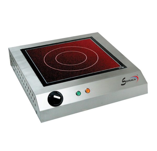 SOFRACA - Réchaud vitrocéramique 1 feu 300x300 mm avec détecteur de présence 230 V