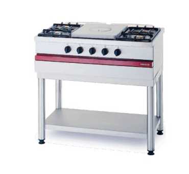 AMBASSADE - Table gaz 4 feux vifs une plaque coup de feu sans support AMBASSADE - Table gaz 4 feux vifs une plaque coup de feu sans support