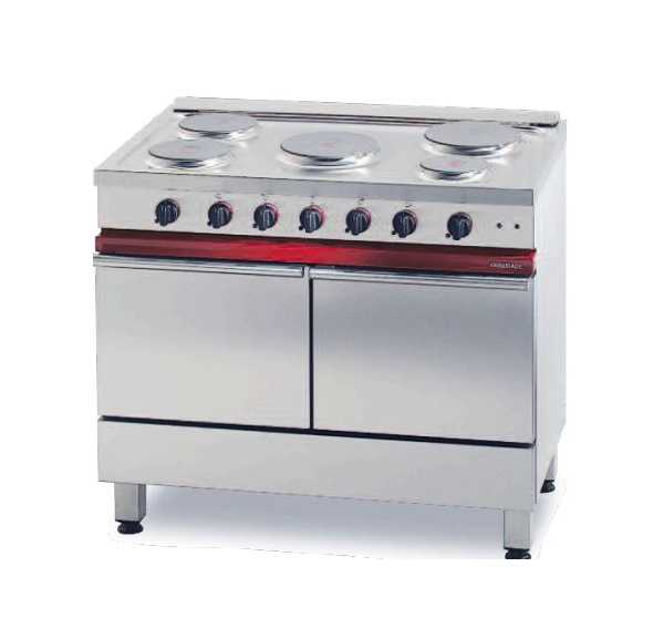 AMBASSADE - Fourneau électrique, 5 plaques électriques 2 fours électriques