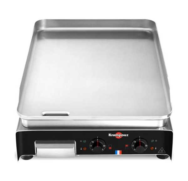 KRAMPOUZ - Plancha électrique profondeur 442x642mm châssis inox - CONFORT