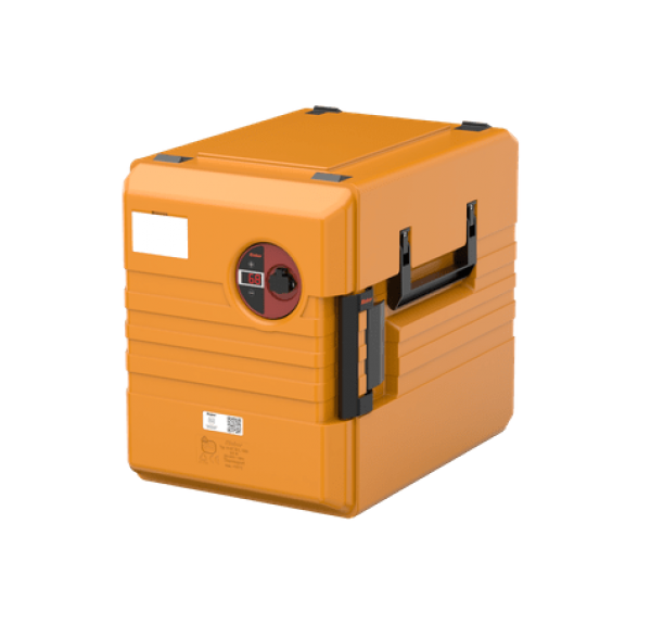 RIEBER - Conteneur de transport numérique chauffé de 52L corps et couvercle en polypropylène - THERMOPORT 1000KB-D ORANGE