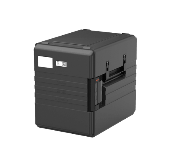 RIEBER - Boîte de transport alimentaire neutre de 52 litres corps et couvercle en polypropylène - THERMOPORT 1000K NOIR