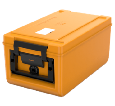 RIEBER - Boîte de transport alimentaire chauffée de 26 litres corps et couvercle en polypropylène - THERMOPORT 100KB ORANGE